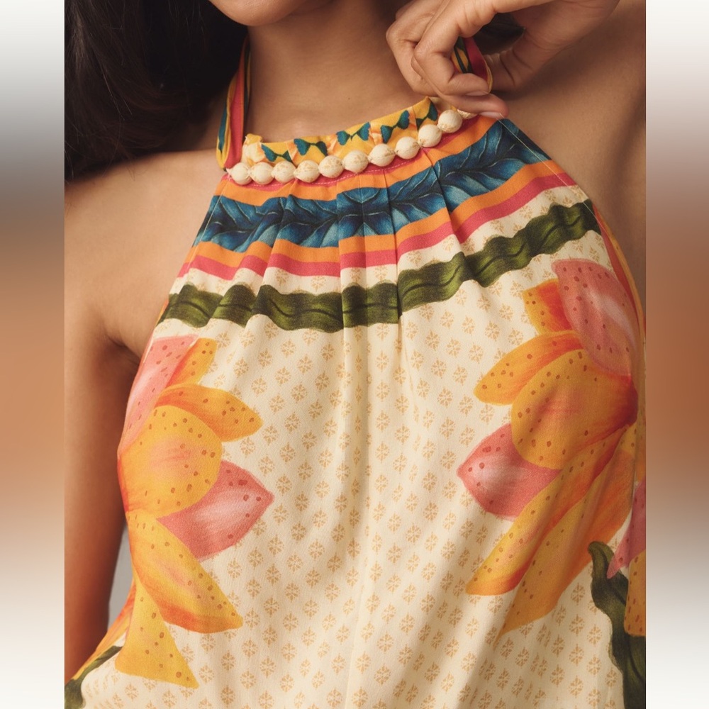 NWT Floral Halter Jumpsuit - Picture 3 of 10